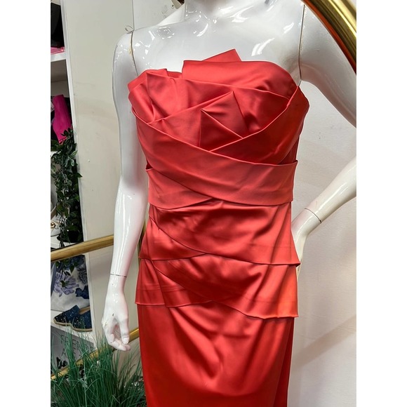 PHEOBE’s Couture Coral Strapless Gown •6 - Picture 3 of 5